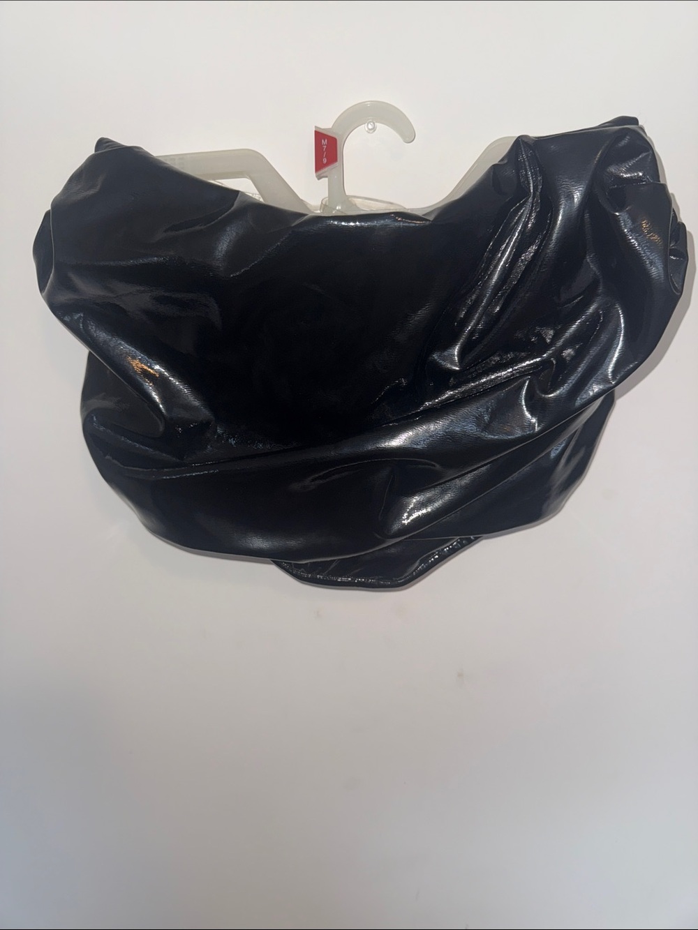 House of CB Black Patent Leather Tube Top